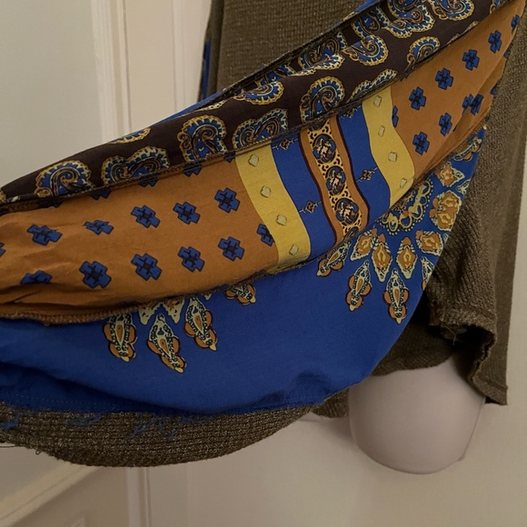 We The Free by Free People Thermal Top with Scarf Panel Peasant Sleeves - Picture 4 of 11